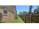 Exterior shot showcasing the side of the property with a privacy fence and lawn at 3680 19Th S Ave, St Petersburg, FL 33711