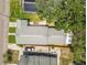Birds-eye view of the home and lot, plus the street and surrounding neighborhood at 419 W Osborne Ave, Tampa, FL 33603