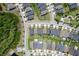 Bird's eye view of homes with backyards, community streets and landscaping at 4345 Cadence Loop, Land O Lakes, FL 34638
