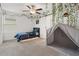 Fun bedroom featuring greenery accents, soft carpet, a playful tent, and a bed with dinosaur accents at 4345 Cadence Loop, Land O Lakes, FL 34638