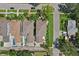Bird's-eye view of the homes, manicured lawns, backyard pools, and palm trees in this desirable neighborhood at 510 33Rd N Ave, St Petersburg, FL 33704