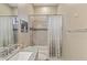 Updated bathroom with granite countertop and shower/tub combo at 510 33Rd N Ave, St Petersburg, FL 33704