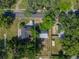 Overhead aerial view showing a property's lot lines and neighborhood layout at 5510 12Th St, Zephyrhills, FL 33542