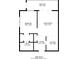 Floor plan for 534 sq ft apartment with one bedroom and one bathroom at 6324 Newtown Cir # 24B1, Tampa, FL 33615