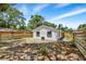 Home's backyard features a fence and an A/C unit at 8603 N 9Th St, Tampa, FL 33604