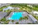 Community pool with lap lanes, extensive lounge seating, and palm tree landscaping at 1022 Montgomery Bell Rd, Wesley Chapel, FL 33543