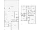 Detailed floor plan showcasing the layout of the home's two stories, including the bedrooms and living areas at 1022 Montgomery Bell Rd, Wesley Chapel, FL 33543