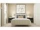 Stylish bedroom with a comfortable bed, elegant bedside tables, and modern decor at 14984 Topaz Blue St, Wimauma, FL 33598