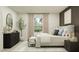 Tastefully decorated bedroom featuring calming color palette and natural lighting at 14984 Topaz Blue St, Wimauma, FL 33598