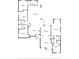 Detailed floor plan showcasing the layout and dimensions of the home's bedrooms, living area, and kitchen at 16515 Nikki Ln, Odessa, FL 33556