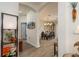 Elegant dining room with a modern chandelier and stylish table setting, ideal for entertaining guests at 2747 Wood Pointe Dr, Holiday, FL 34691