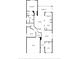 Detailed floor plan showing layout of bedrooms, kitchen, living room, and garage at 2747 Wood Pointe Dr, Holiday, FL 34691
