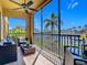 This serene lanai offers comfortable seating and views of the canal, creating the perfect spot for relaxation at 3334 Purple Martin Dr # 212, Punta Gorda, FL 33950