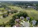 Expansive aerial view of houses situated on a golf course with lush green landscape and blue skies at 4750 Augusta Ave, Oldsmar, FL 34677
