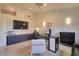 Modern office with built-in storage, sleek desk, and contemporary decor at 4750 Augusta Ave, Oldsmar, FL 34677