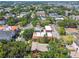 Aerial view of a residential neighborhood with green trees, and diverse housing at 506 S Melville Ave, Tampa, FL 33606