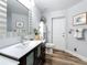 Stylish bathroom featuring a modern vanity, a white toilet, and neutral paint at 66 Bay Woods Dr, Safety Harbor, FL 34695
