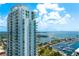 Stunning high-rise condo exterior showcasing balconies and beautiful water views at 100 1St N Ave # 2207, St Petersburg, FL 33701