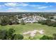 Beautiful aerial view of the golf course community featuring manicured lawns and mature trees at 1130 Hominy Hill Dr, Trinity, FL 34655