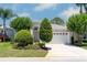 Charming single-story home featuring a well-manicured lawn and a two-car garage at 1130 Hominy Hill Dr, Trinity, FL 34655