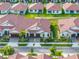 A captivating aerial view showcasing the home's location within a well-planned residential community at 17319 Holly Well Ave, Wimauma, FL 33598
