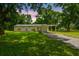 Charming single-story home with a covered carport and a well-manicured lawn nestled among mature shade trees at 25623 Inkwood Pl, Wesley Chapel, FL 33544
