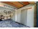 This is a spacious garage with room for storage, utility sink, and a wall-mounted bicycle at 2932 Lichen Ln # D, Clearwater, FL 33760