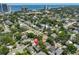 Aerial view of the property in a neighborhood near the water and downtown skyline at 3053 S Concordia Ave # A, Tampa, FL 33629