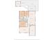 Detailed floorplan showcasing layout with two bedrooms, a living room, kitchen, and a garage at 4208 W Flora St, Tampa, FL 33614