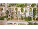 Overhead view of a home showcasing surrounding street, yards and landscaping at 475 28Th N Ave, St Petersburg, FL 33704