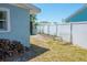 Backyard with a garden bed, providing space for growing your own plants at 489 Fox Run Trl, Apollo Beach, FL 33572