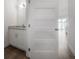 Modern bathroom showcasing a granite vanity and bright, open space at 5530 N 9Th St # 6, Tampa, FL 33604