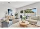 Cozy living room features modern décor, a large window, and comfortable seating at 5530 N 9Th St # 6, Tampa, FL 33604