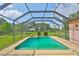 Private screened-in pool and spa with a lovely backyard view, perfect for relaxation and entertainment at 611 Robinson Oaks Ln, Plant City, FL 33567