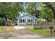 Charming single-story home featuring blue siding, white trim, and a cozy, inviting front entrance and well-maintained yard at 6489 30Th N St, St Petersburg, FL 33702