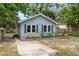 Charming home with blue siding, complemented by fresh landscaping and a well-kept lawn at 6489 30Th N St, St Petersburg, FL 33702