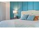 Bedroom showcasing stylish headboard and decor at 6611 Surfside Blvd, Apollo Beach, FL 33572