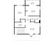 Upstairs dimensioned floor plan featuring bedrooms, bathrooms, laundry, Gathering room and balcony at 6627 Date Palm S Ave, St Petersburg, FL 33707