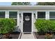 Charming front entry featuring a welcoming door, stylish exterior lighting, and manicured landscaping for added curb appeal at 7304 Lakeside Blvd, Tampa, FL 33614