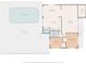 Floor plan showing the layout of the house, bedrooms, and the swimming pool at 8020 24Th Ave N, St Petersburg, FL 33710