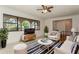 A modern living room featuring a large window, comfortable seating and stylish decor at 8020 28Th N Ave, St Petersburg, FL 33710