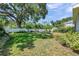 Well-maintained backyard with lush greenery and a white fence, offering a serene outdoor space at 8095 35Th Ave N, St Petersburg, FL 33710
