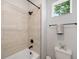 Modern bathroom with sleek shower, featuring updated fixtures and neutral color palette at 8095 35Th Ave N, St Petersburg, FL 33710