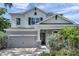 Charming two-story home with well-manicured lawn and a gray color scheme and a covered front porch at 8095 35Th Ave N, St Petersburg, FL 33710