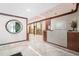 Modern lobby area with marble floors and stone reception desk at 1 Beach Se Dr # 1902, St Petersburg, FL 33701