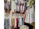 Organized walk-in closet with multiple shelves and rods for ample storage at 10713 Shady Preserve Dr, Riverview, FL 33579