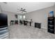 Spacious bonus room with a ceiling fan, neutral walls and carpet flooring at 11320 Chilly Water Ct, Riverview, FL 33569