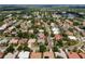 Neighborhood aerial view showcases well-manicured lawns, tree-lined streets, and community charm at 137 Woodcreek E Dr, Safety Harbor, FL 34695