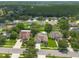 Community aerial view featuring well-kept homes, mature trees, and lush landscaping in a residential neighborhood at 18518 Bittern Ave, Lutz, FL 33558