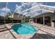 Inviting screened-in pool and spa offer a refreshing escape with brick pavers and space for lounging in style at 18518 Bittern Ave, Lutz, FL 33558